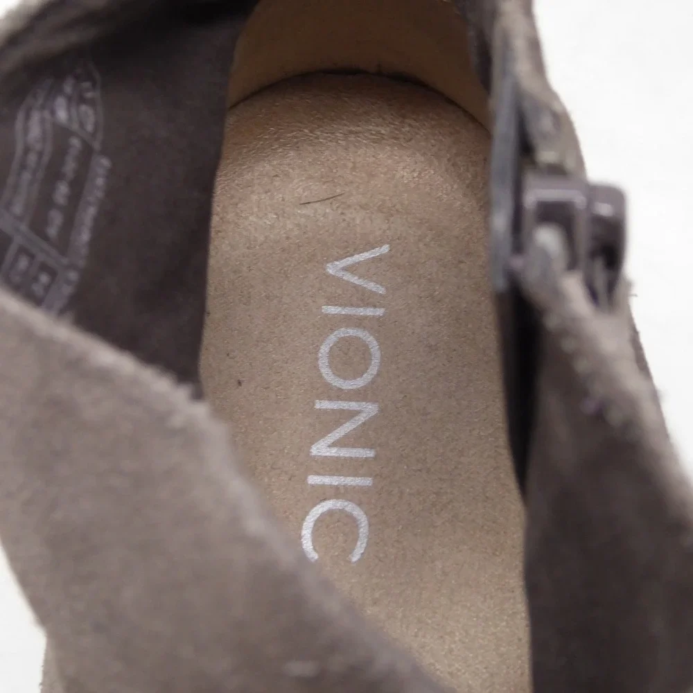 Vionic Women Ankle Boots Taupe Suede Vera Orthotic Size 7